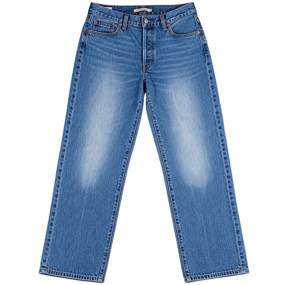 Levi's Premium Big E Ribcage Straight Ankle Jeans 29 Blue High Rise Button Fly